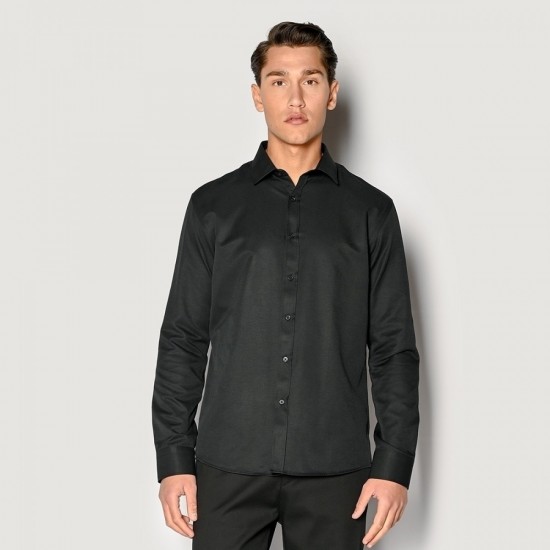 ΑΝΔΡΙΚΟ ΠΟΥΚΑΜΙΣΟ SOGO ΜΑΥΡΟ CLASSIC REGULAR FIT 23036-801-51-BLACK