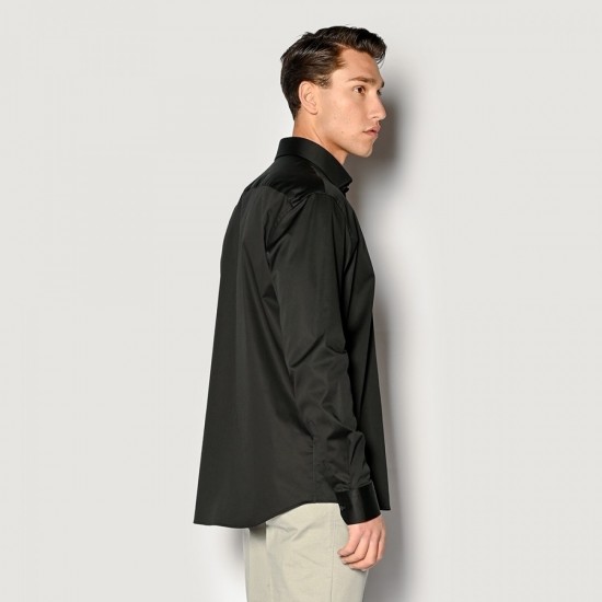 ΑΝΔΡΙΚΟ ΠΟΥΚΑΜΙΣΟ CLASSIC BLACK ΒΑΜΒΑΚΕΡΟ SOGO 23036-822-01-BLACK