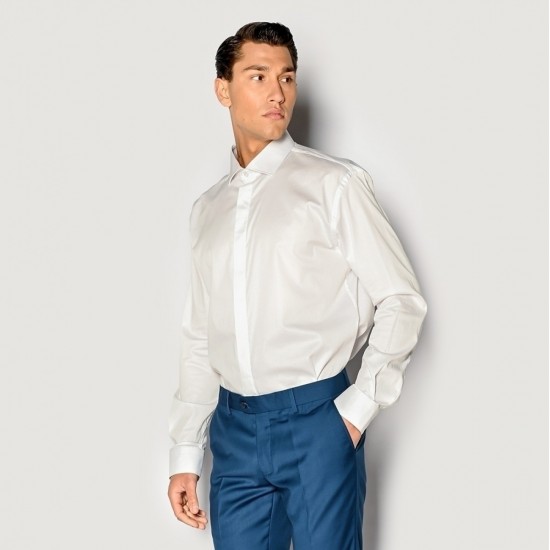 ΑΝΔΡΙΚΟ ΠΟΥΚΑΜΙΣΟ CLASSIC WHITE ΒΑΜΒΑΚΕΡΟ SOGO 23036-822-01-WHITE