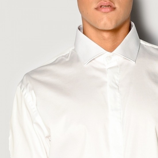 ΑΝΔΡΙΚΟ ΠΟΥΚΑΜΙΣΟ CLASSIC WHITE ΒΑΜΒΑΚΕΡΟ SOGO 23036-822-01-WHITE