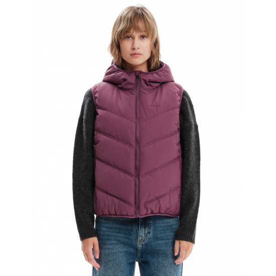 EMERSON ΓΥΝΑΙΚΕΙΟ ΑΜΑΝΙΚΟ ΜΠΟΥΦΑΝ PUFFER ΜΕ ΚΟΥΚΟΥΛΑ 232.EW10.39 MAUVE