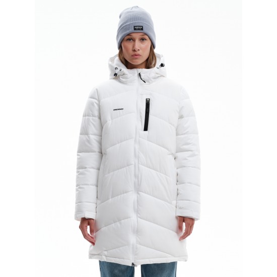 EMERSON ΓΥΝΑΙΚΕΙΟ ΜΑΚΡΥ ΜΠΟΥΦΑΝ PUFFER ΜΕ ΚΟΥΚΟΥΛΑ 232.EW10.44 WHITE