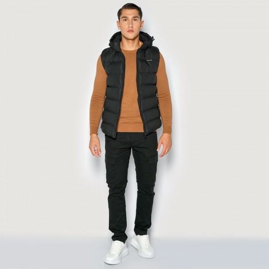 ΑΝΔΡΙΚΟ ΑΜΑΝΙΚΟ ΓΙΛΕΚΟ BOMBER CAMARO BLACK - 23520-059-078-BLACK