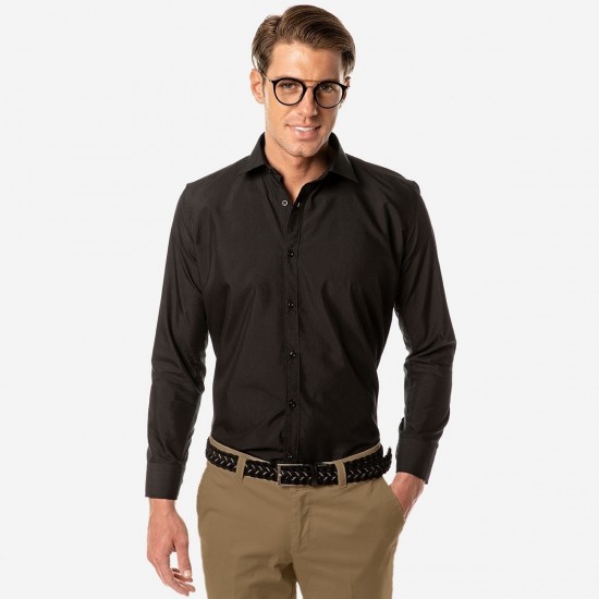 ΑΝΔΡΙΚΟ ΠΟΥΚΑΜΙΣΟ SOGO REGULAR FIT 22536-801-02-BLACK