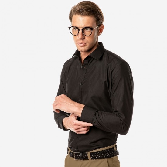 ΑΝΔΡΙΚΟ ΠΟΥΚΑΜΙΣΟ SOGO REGULAR FIT 22536-801-02-BLACK