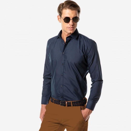 ΑΝΔΡΙΚΟ ΠΟΥΚΑΜΙΣΟ SOGO REGULAR FIT 22536-801-02-MARINE