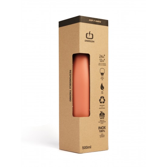 EMERSON ΟΙΚΟΛΟΓΙΚΟ ΜΠΟΥΚΑΛΙ ΘΕΡΜΟΣ 500ML 222.EU99.02 PEACH