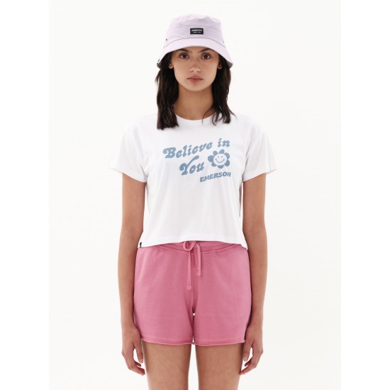 EMERSON ΓΥΝΑΙΚΕΙΟ CROP T-SHIRT 231.EW33.68 WHITE