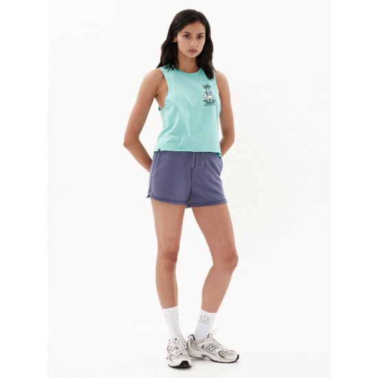 EMERSON ΓΥΝΑΙΚΕΙΟ CROPPED ΑΜΑΝΙΚΟ T-SHIRT 231.EW37.114 TURQOISE