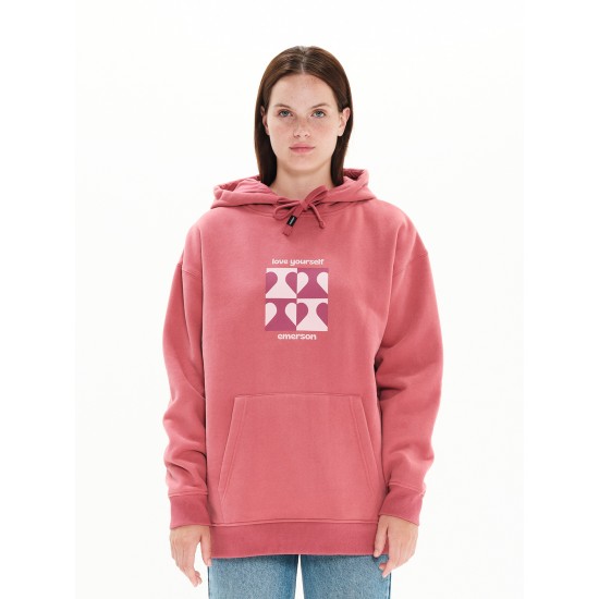ΓΥΝΑΙΚΕΙΟ EMERSON ΦΟΥΤΕΡ ΜΕ ΚΟΥΚΟΥΛΑ "LOVE YOURSELF" 222.EW20.71 CORAL ROSE