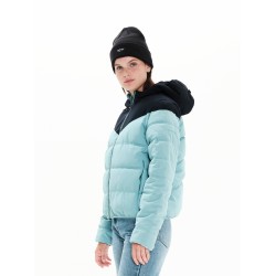 EMERSON ΓΥΝΑΙΚΕΙΟ PUFFER JACKET ΜΕ ΚΟΥΚΟΥΛΑ 222.ΕW10.18 DUSTY TURQUOISE/NAVY BLUE