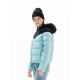 EMERSON ΓΥΝΑΙΚΕΙΟ PUFFER JACKET ΜΕ ΚΟΥΚΟΥΛΑ 222.ΕW10.18 DUSTY TURQUOISE/NAVY BLUE