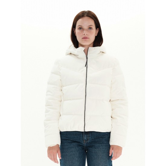 EMERSON ΓΥΝΑΙΚΕΙΟ PUFFER JACKET ΜΕ ΚΟΥΚΟΥΛΑ 222.ΕW10.18 OFF WHITE