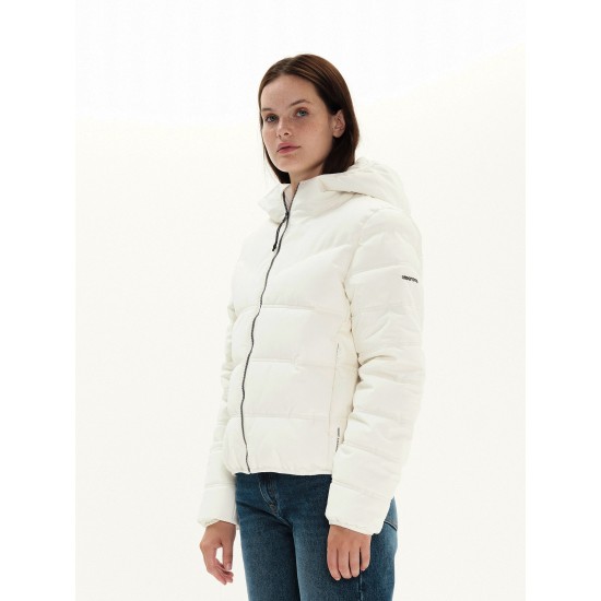 EMERSON ΓΥΝΑΙΚΕΙΟ PUFFER JACKET ΜΕ ΚΟΥΚΟΥΛΑ 222.ΕW10.18 OFF WHITE