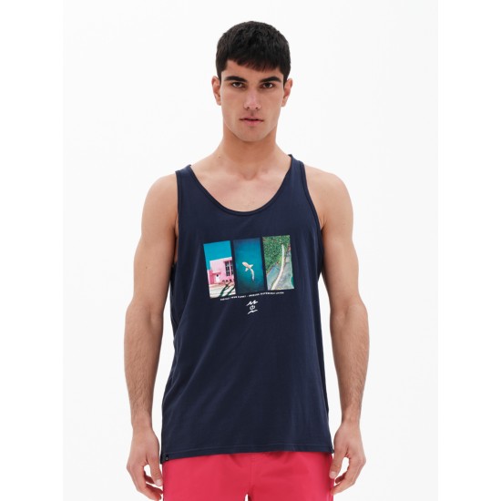 EMERSON  ΑΜΑΝΙΚΗ ΜΠΛΟΥΖΑ RESPONSIBLE TRIPTYCH 221.EM37.63 NAVY BLUE