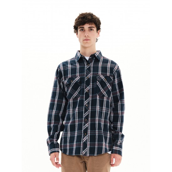 EMERSON ΑΝΔΡΙΚΟ ΚΑΡΟ ΦΑΝΕΛΕΝΙΟ ΠΟΥΚΑΜΙΣΟ - 222.EM60.80  NAVY/WINE