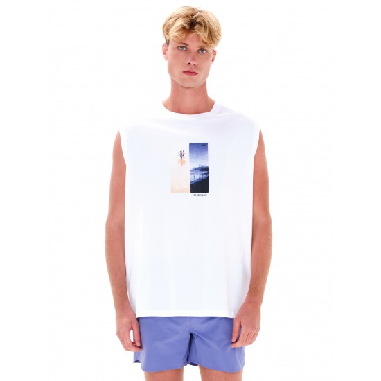 EMERSON ΑΜΑΝΙΚΗ ΜΠΛΟΥΖΑ ΜΕ ΛΑΙΜΟΚΟΨΗ 241.EM37.128 White