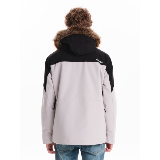 EMERSON ΑΝΔΡΙΚΟ ΜΠΟΥΦΑΝ ΜΑΚΡΥ PUFFER ΜΕ ΚΟΥΚΟΥΛΑ - 242.EM10.113 ECRU/BLACK