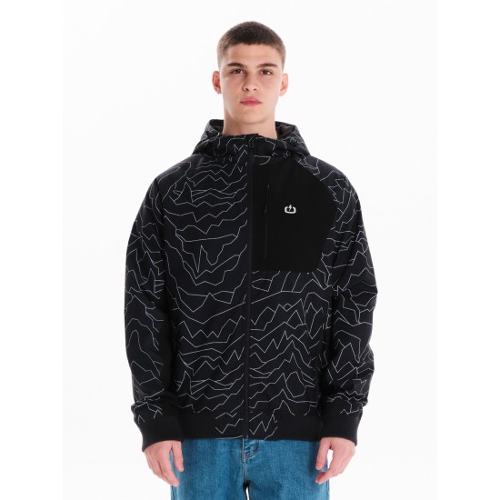 EMERSON ΑΝΔΡΙΚΟ ΜΠΟΥΦΑΝ BOMBER ΜΕ ΚΟΥΚΟΥΛΑ - 242.EM10.14 PR466 BLACK/BLACK