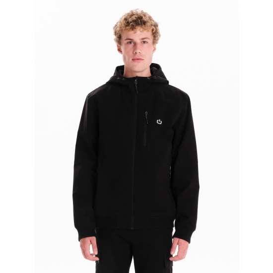 EMERSON ΑΝΔΡΙΚΟ ΜΠΟΥΦΑΝ BOMBER ΜΕ ΚΟΥΚΟΥΛΑ - 242.EM10.18 BLACK