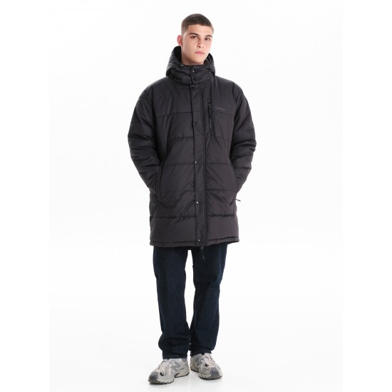 EMERSON ΑΝΔΡΙΚΟ ΜΠΟΥΦΑΝ ΜΑΚΡΥ PUFFER ΜΕ ΚΟΥΚΟΥΛΑ - 242.EM10.68 BLACK