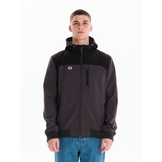 EMERSON ΑΝΔΡΙΚΟ ΜΠΟΥΦΑΝ BONDED ΜΕ ΚΟΥΚΟΥΛΑ -  242.EM11.10 D.GREY/BLACK
