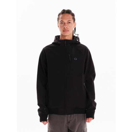 EMERSON ΑΝΔΡΙΚΟ ΜΠΟΥΦΑΝ BONDED BOMBER ΜΕ ΚΟΥΚΟΥΛΑ -  242.EM11.14 BLACK