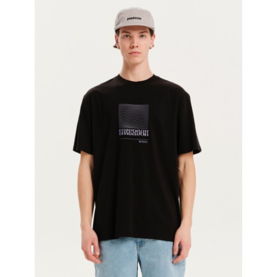 EMERSON WAVES ΑΝΔΡΙΚΟ ΚΟΝΤΟΜΑΝΙΚΟ T-SHIRT  251.EM33.43  Black