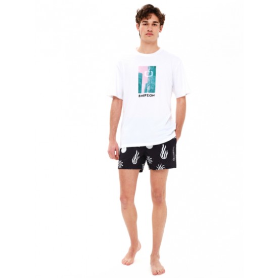 EMERSON ΑΝΔΡΙΚΟ ΚΟΝΤΟΜΑΝΙΚΟ T-SHIRT 241.EM33.58 WHITE