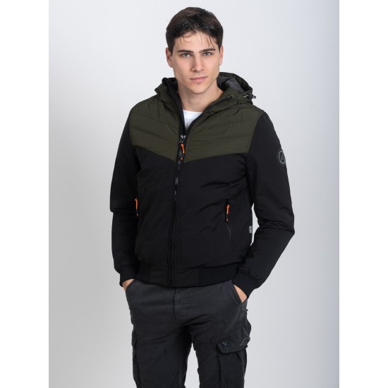 JACKET ΑΘΛΗΤΙΚΟ BOMBER ICE TECH G-821 OLIVE/BLACK