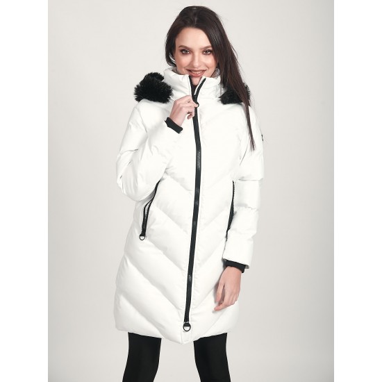 ΓΥΝΑΙΚΕΙΟ ΜΠΟΥΦΑΝ VAINAS ΠΑΡΚΑ V-102 WHITE