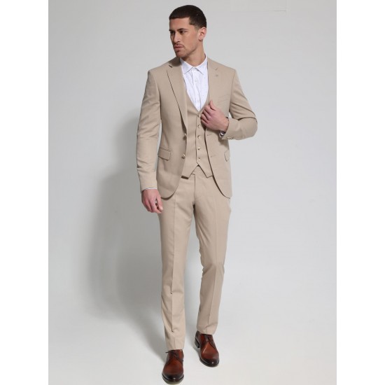 Ανδρικό Κοστούμι Με Γιλέκο RICO 2019 Μπεζ