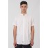 REBASE Shirts Linen Blend with Mao Collar and Short Sleeves 251RGS-5054 White