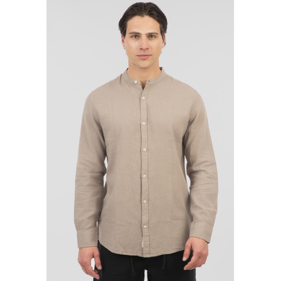 Rebase Shirts Linen Blend 251RGS-5057 Stone
