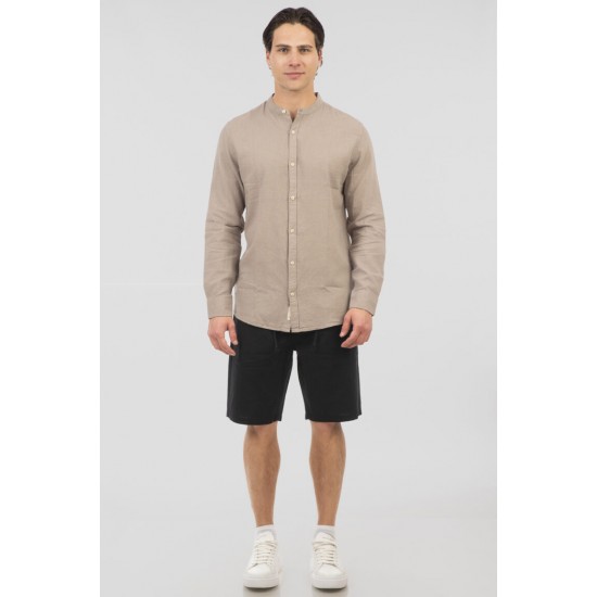 Rebase Shirts Linen Blend 251RGS-5057 Stone