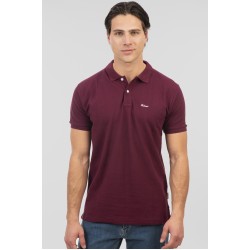 Ανδρική μπλούζα Polo  REBASE 251RPS-3032 RASPBERRY