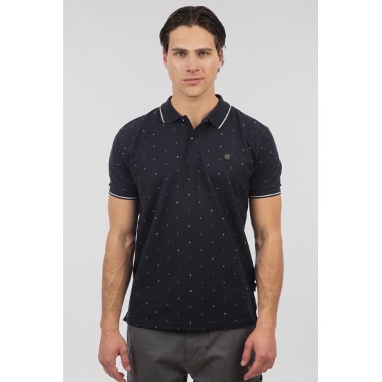 Ανδρική μπλούζα Polo REBASE 251RPS-3036 NAVY