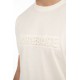 Rebase Ανδρικό T-Shirt με Ανάγλυφη Στάμπα 251RTS-9009 Off White