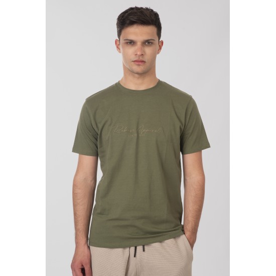 REBASE T-Shirts with Embroidery  251RTS-9016 Cedar Creen
