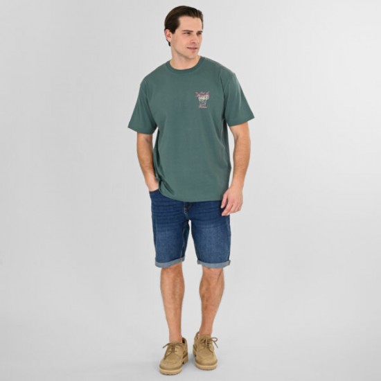 Rebase Ανδρικό T-Shirts Front-Back Printed 261RTS-9153 